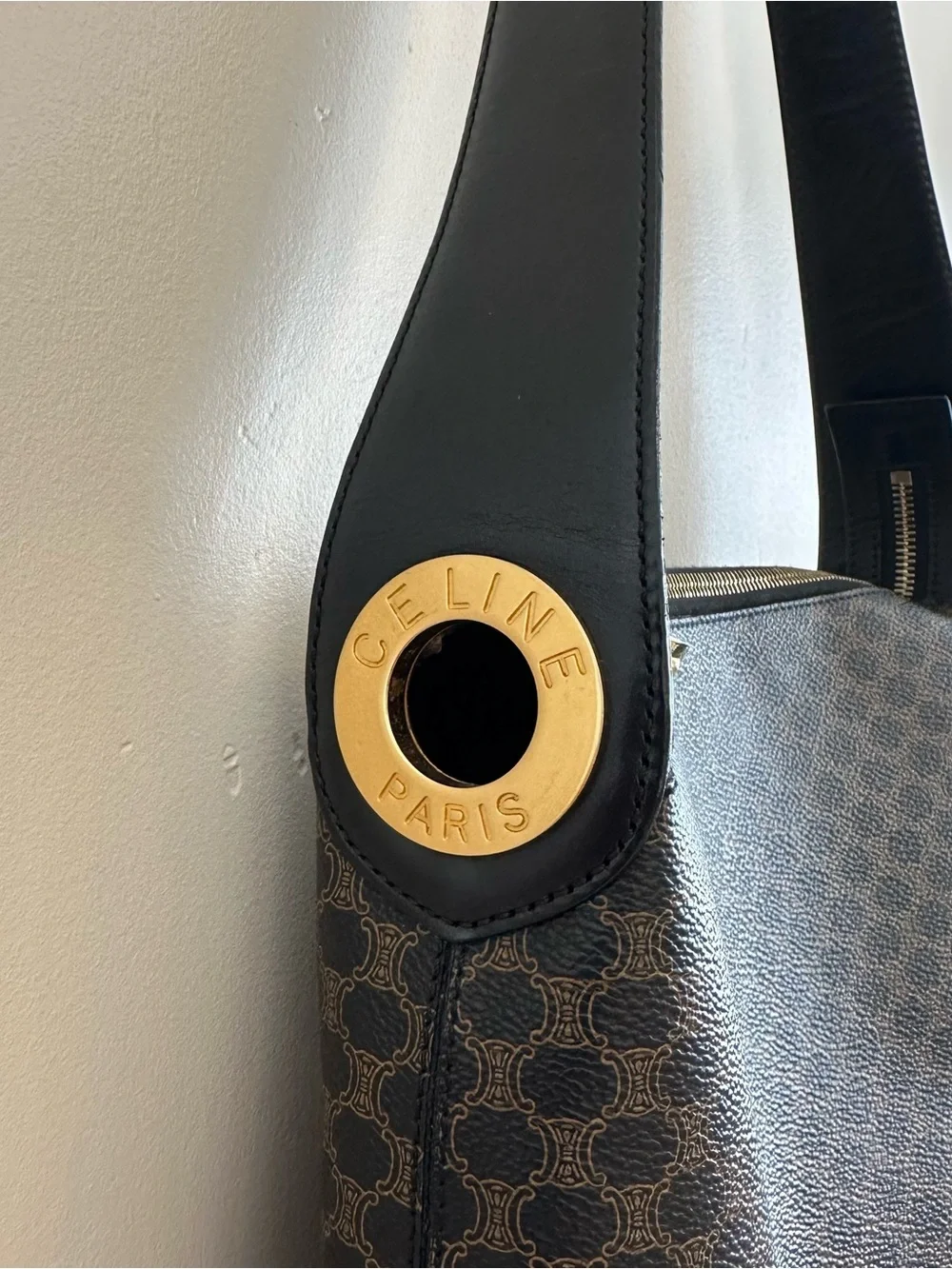 CELINE Macadam Triomphe Shoulder Bag - Vintage